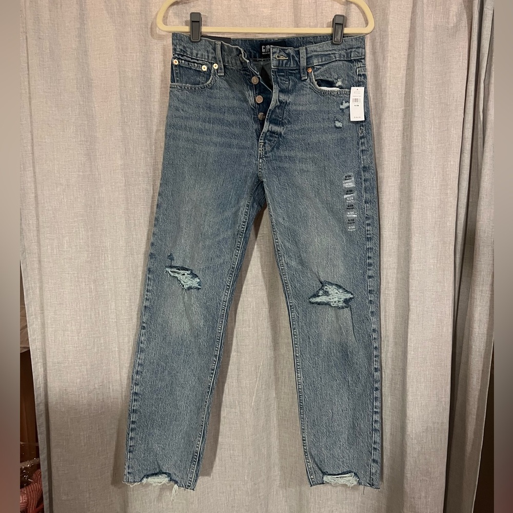 NWT GAP High Rise Cheeky Straight Jeans, Size 6/28